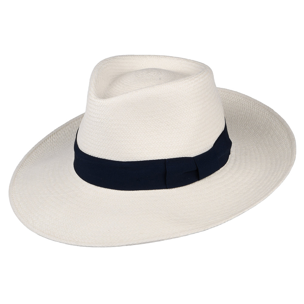 Sombrero fedora Panamá Chatsworth de Failsworth - Decolorado-Azul Marino