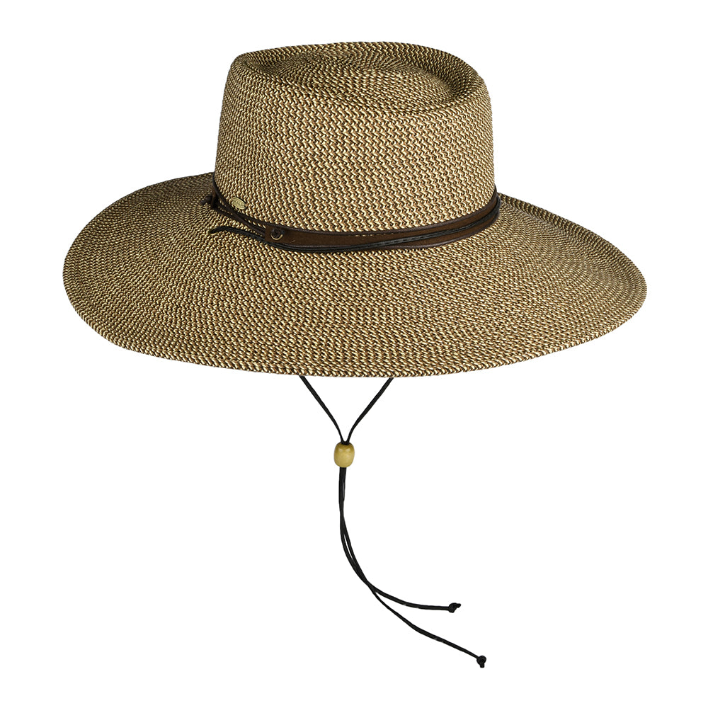 Sombrero Boater Bruges de trenza de papel de Scala - Marrón