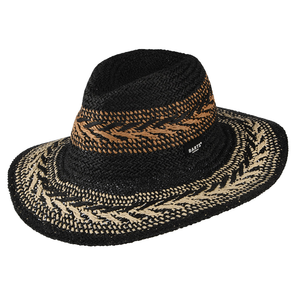Sombrero Fedora Caledona de verano de Barts - Negro