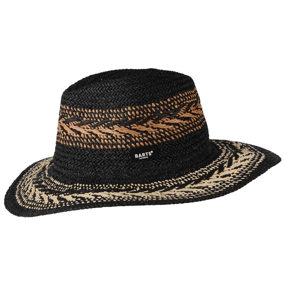 Sombrero Fedora Caledona de verano de Barts - Negro