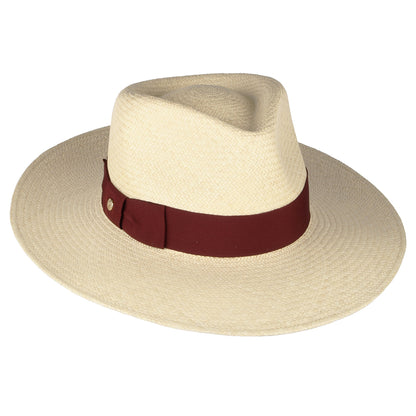 Sombrero fedora Panamá Chatsworth de Failsworth - Natural-Burdeos