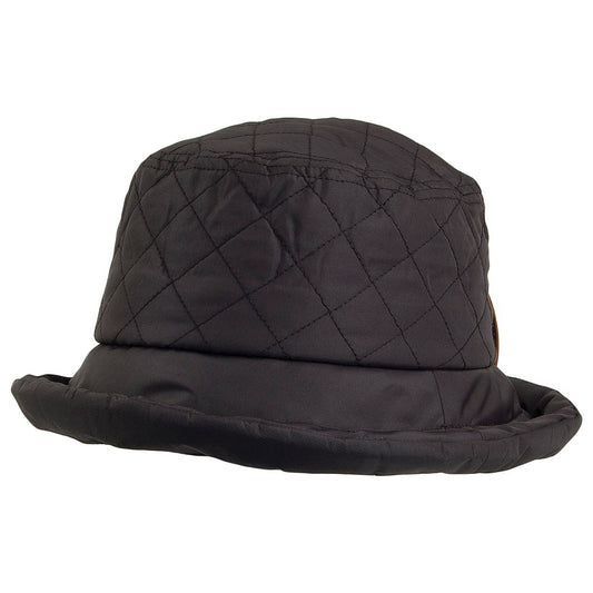 Sombrero de pescador mujeres Quilted Impermeable resistente al agua de Scala - Negro