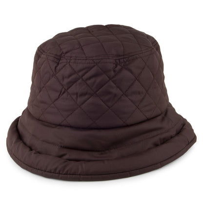 Sombrero de pescador mujeres Quilted Impermeable resistente al agua de Scala - Chocolate