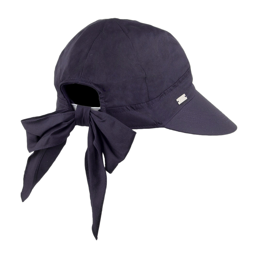 Visera Face Framer de algodón de Betmar - Azul Marino