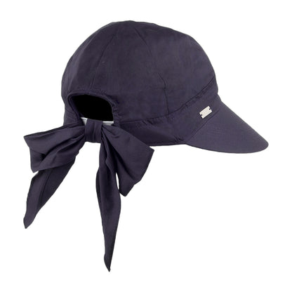 Visera Face Framer de algodón de Betmar - Azul Marino
