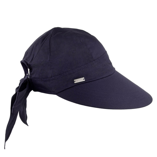 Visera Face Framer de algodón de Betmar - Azul Marino