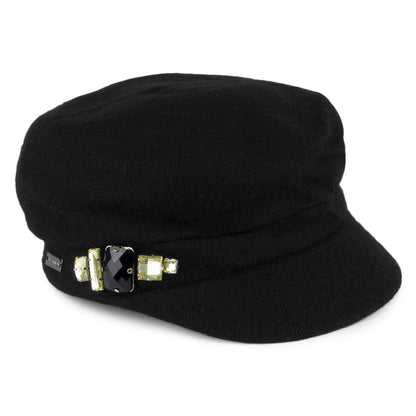 Gorra Baker Boy Rhinestone de Betmar - Negro