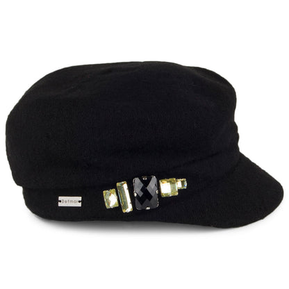 Gorra Baker Boy Rhinestone de Betmar - Negro