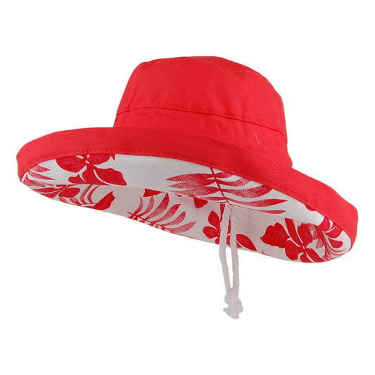 Sombrero Aninata plegable de algodón de Scala - Coral