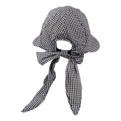 Visera Face Framer tela a cuadros de Betmar - Negro-Blanco
