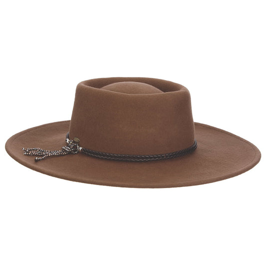 Sombrero Gaucho Gela de fieltro de lana de Scala - Nuez Pecana
