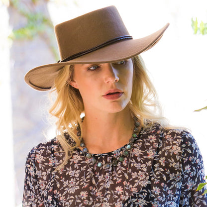 Sombrero Gaucho Gela de fieltro de lana de Scala - Nuez Pecana