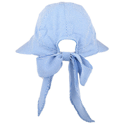 Visera Face Framer de Seersucker de Betmar - Azul-Blanco