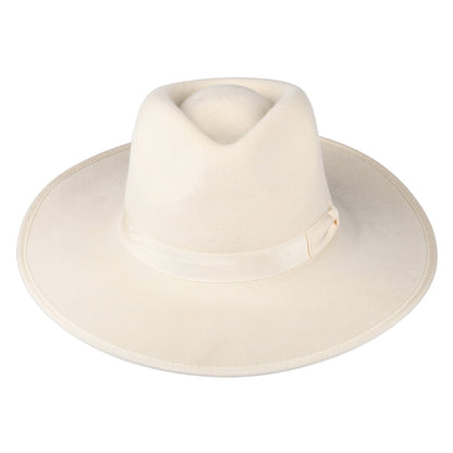 Sombrero Cowboy Jo Rancher de fieltro de lana de Brixton - Blanco Roto