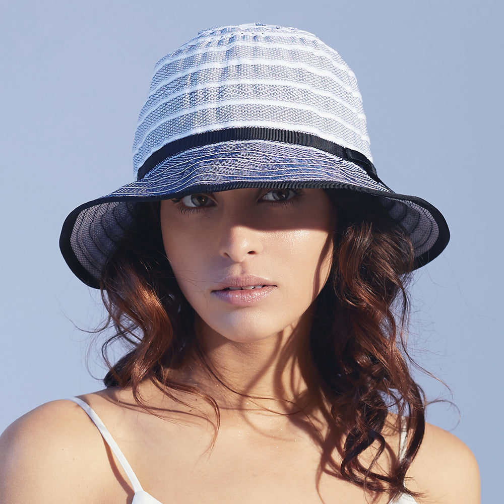 Sombrero Cloche Ribbon de Seeberger - Azul