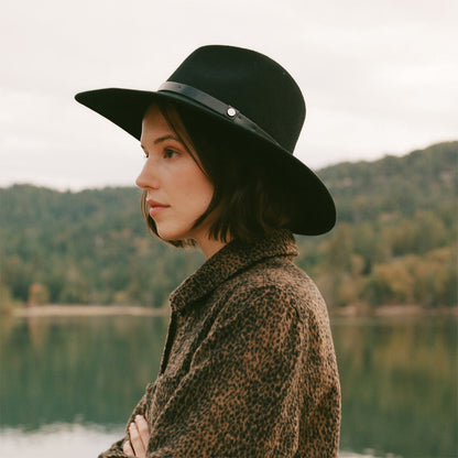 Sombrero Fedora Layton Big Brim de Brixton - Negro