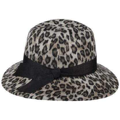 Sombrero Fedora mujeres impermeable de fieltro de lana Snow Leopard de Failsworth - Mezcla de grises