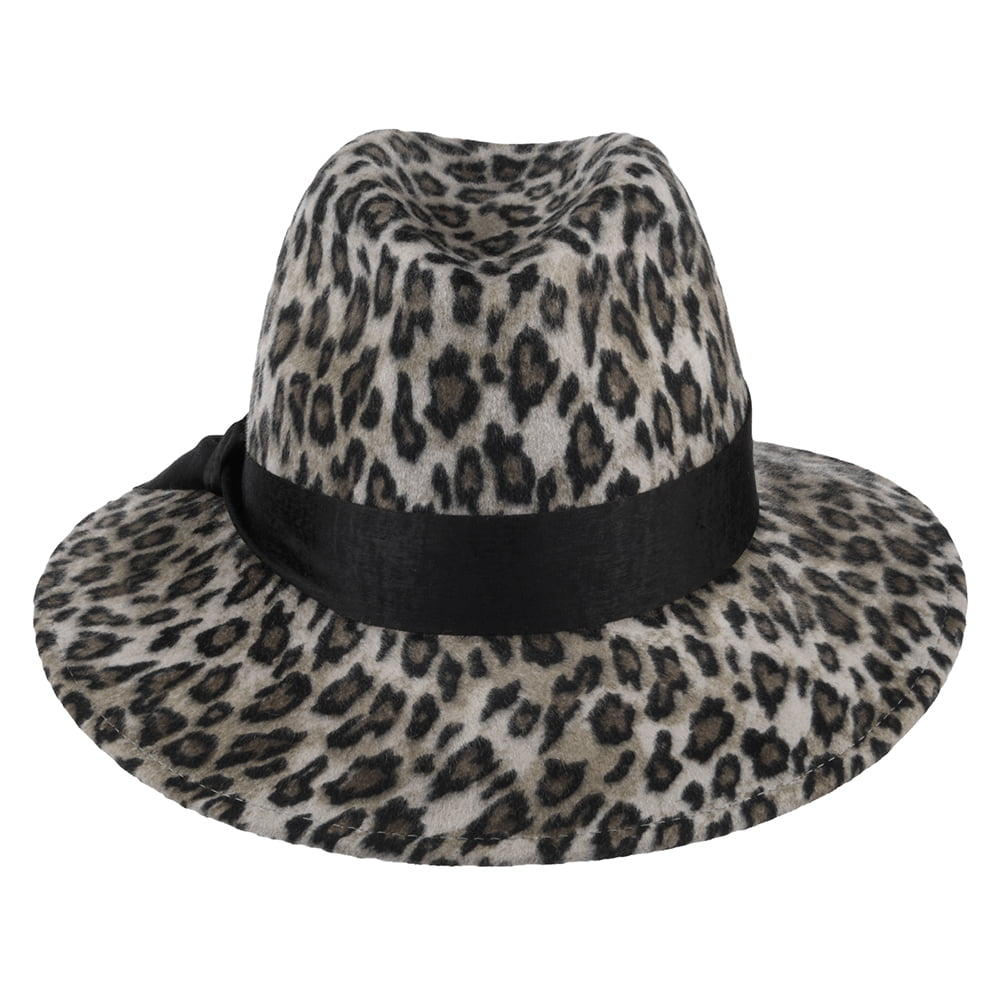 Sombrero Fedora mujeres impermeable de fieltro de lana Snow Leopard de Failsworth - Mezcla de grises