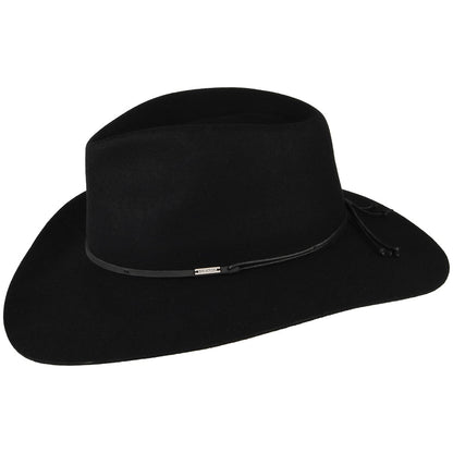 Sombrero Fedora Hailey de fieltro de lana de Brixton - Negro