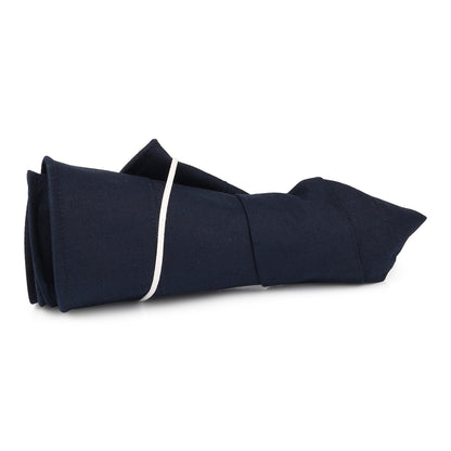 Sombrero de Sol Monaco plegable de lino-algodón para mujeres de sur la tête - Azul Marino