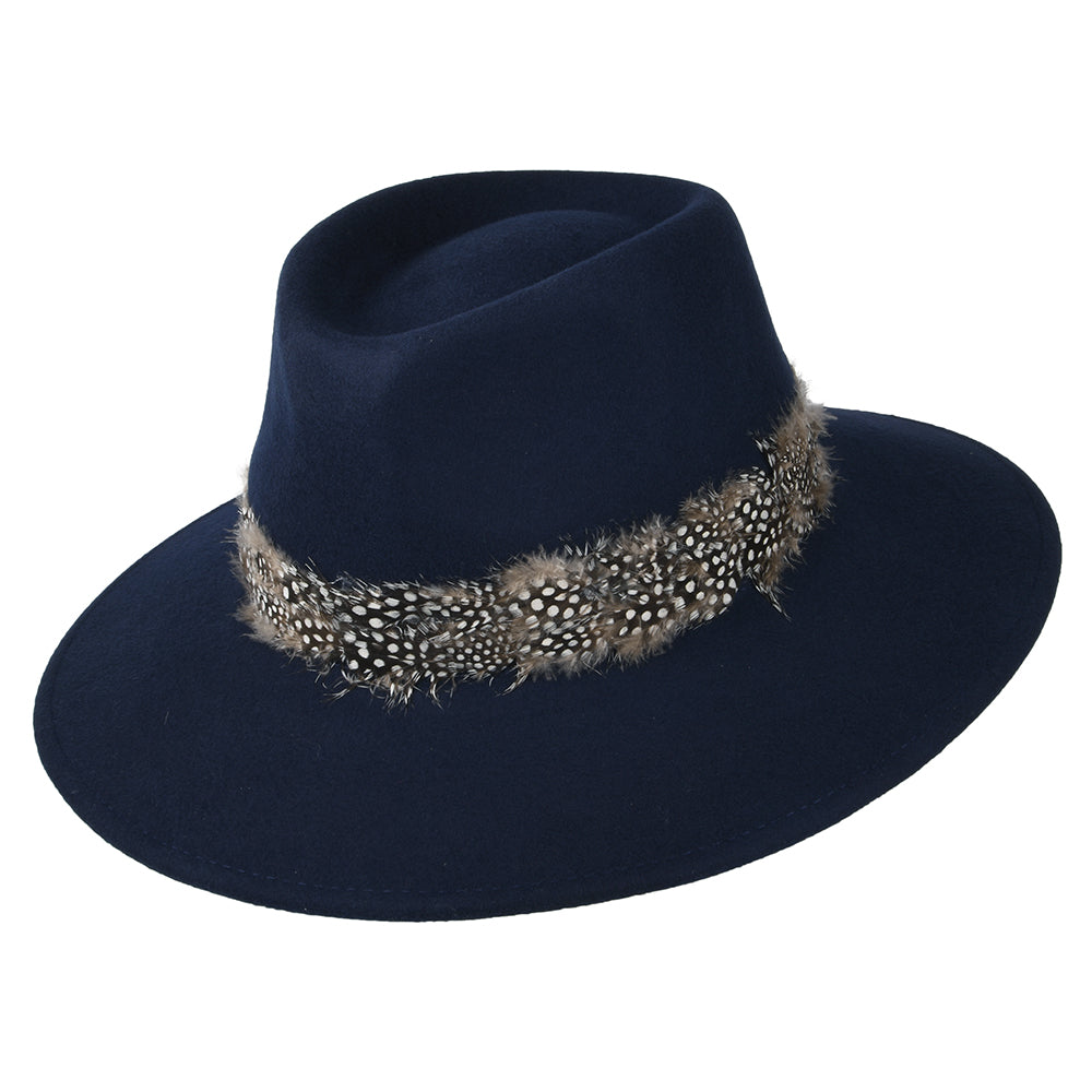 Sombrero Fedora Country pluma de Failsworth - Azul Marino