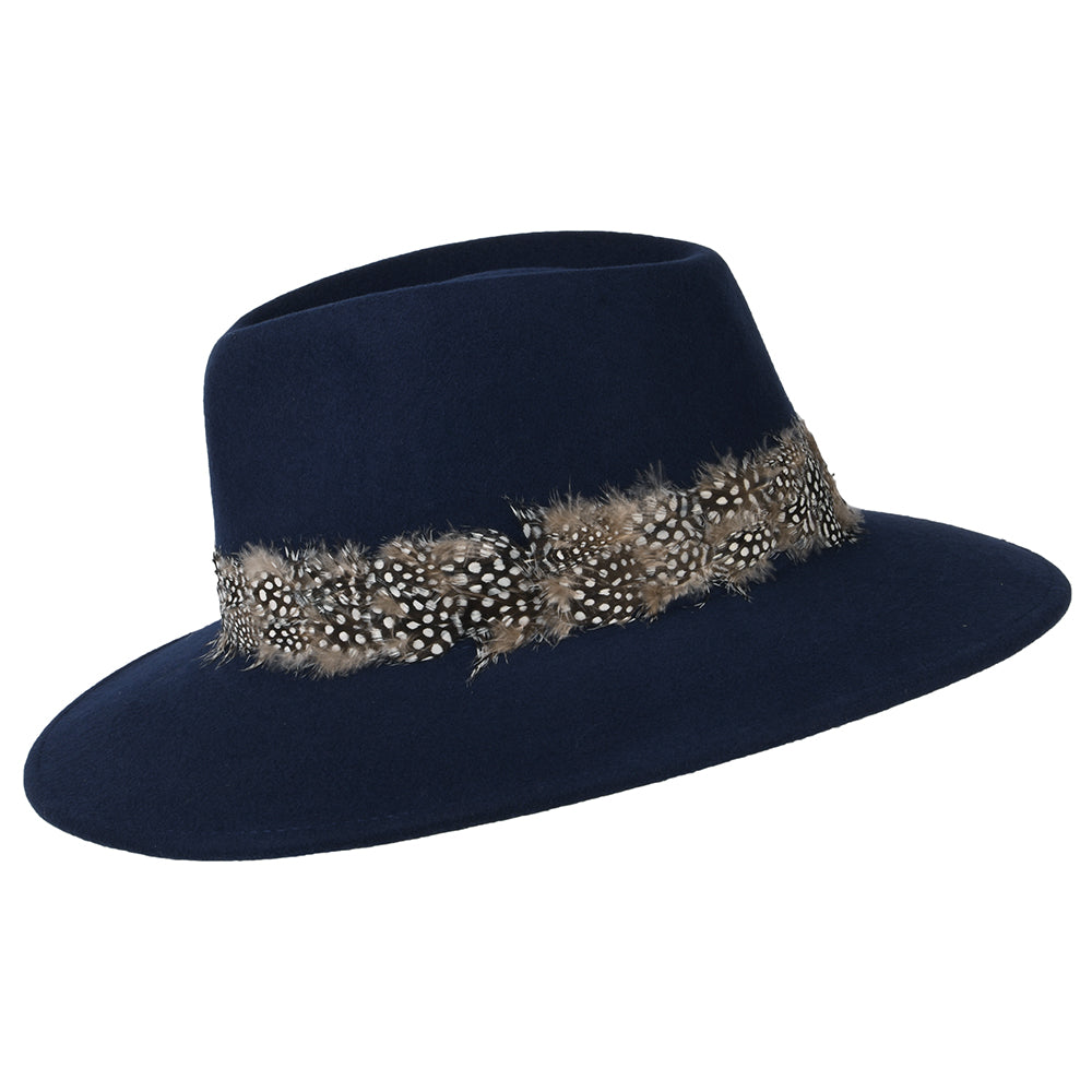 Sombrero Fedora Country pluma de Failsworth - Azul Marino