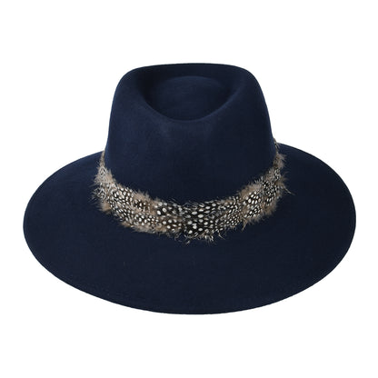 Sombrero Fedora Country pluma de Failsworth - Azul Marino