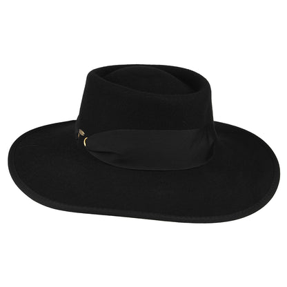 Sombrero Gaucho de fieltro de lana de Scala - Negro