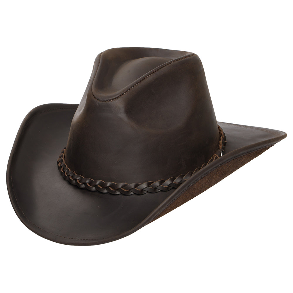 Sombrero Cowboy piel de búfalo de Jaxon & James - Chocolate