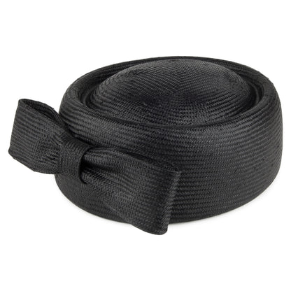Sombrero Pillbox mujeres Jackie O de paja de Whiteley - Negro