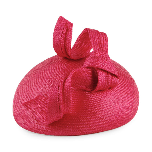 Sombrero Pillbox mujeres Duchess Of Cambridge de paja de Whiteley - Rojo Frambuesa