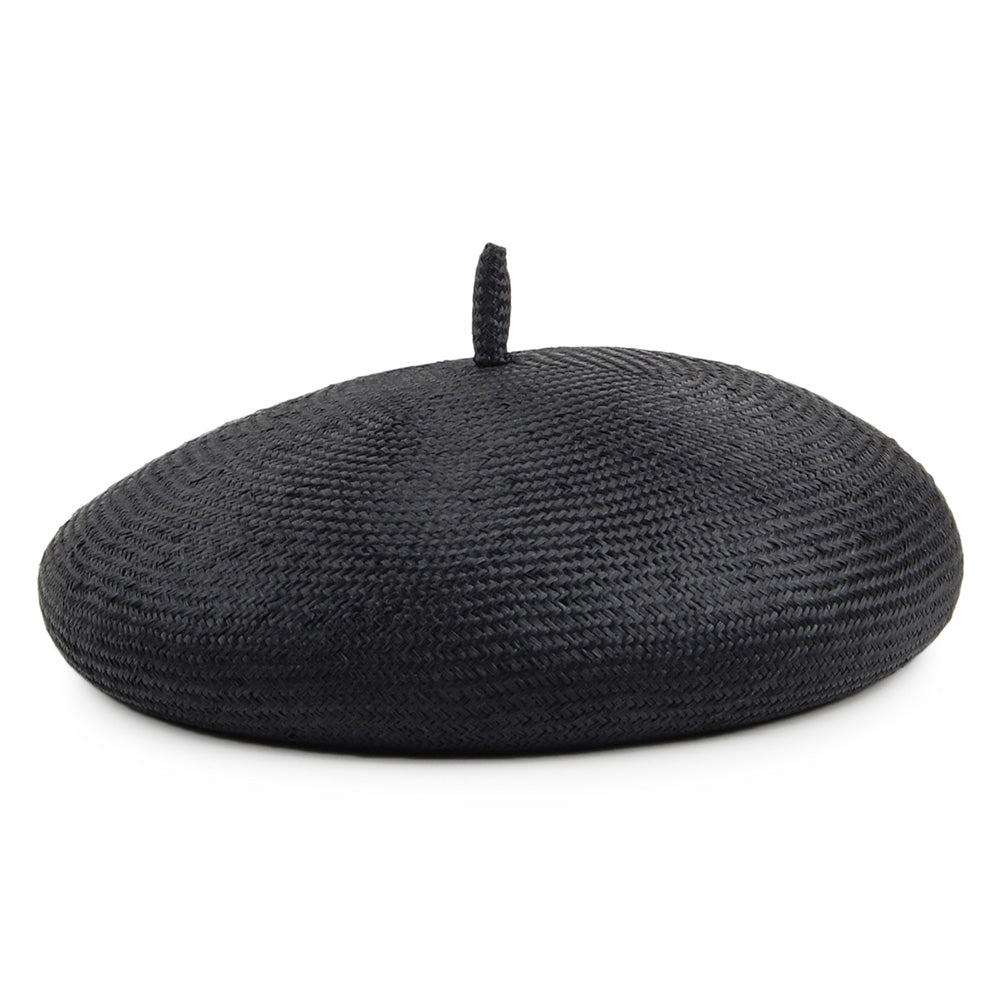 Boina Audrey de paja de Whiteley - Negro