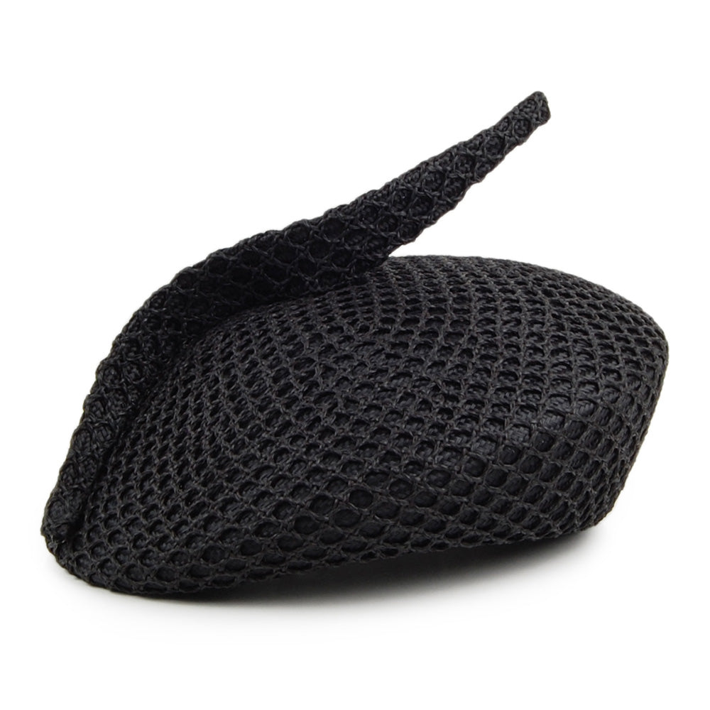 Sombrero Pillbox Wednesday con malla decorativa de Whiteley - Negro