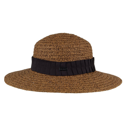 Sombrero Boater Marie de ala ancha de Betmar - Beige Arena