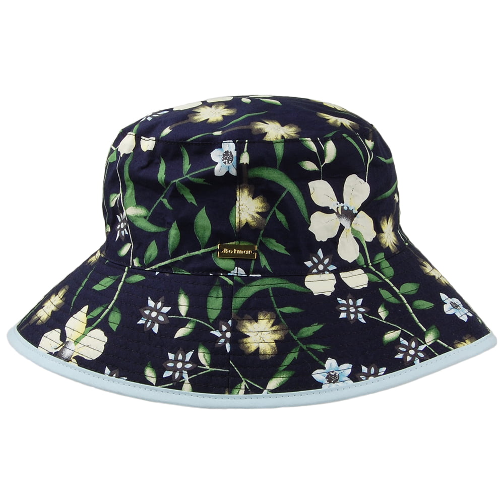Sombrero Florence reversible de Betmar - Azul Marino y Mezcla de tonalidades