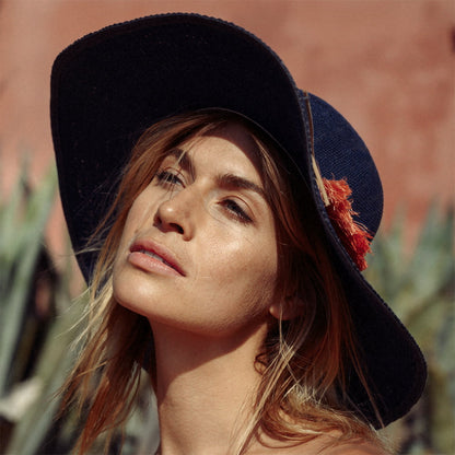 Sombrero flexible Alecan de ala ancha de Barts - Azul Marino