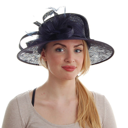 Sombrero de boda Juliet de Failsworth - Azul Marino