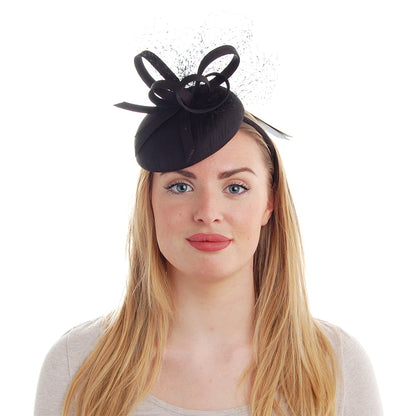 Tocado Pillbox Loralei de Failsworth - Negro