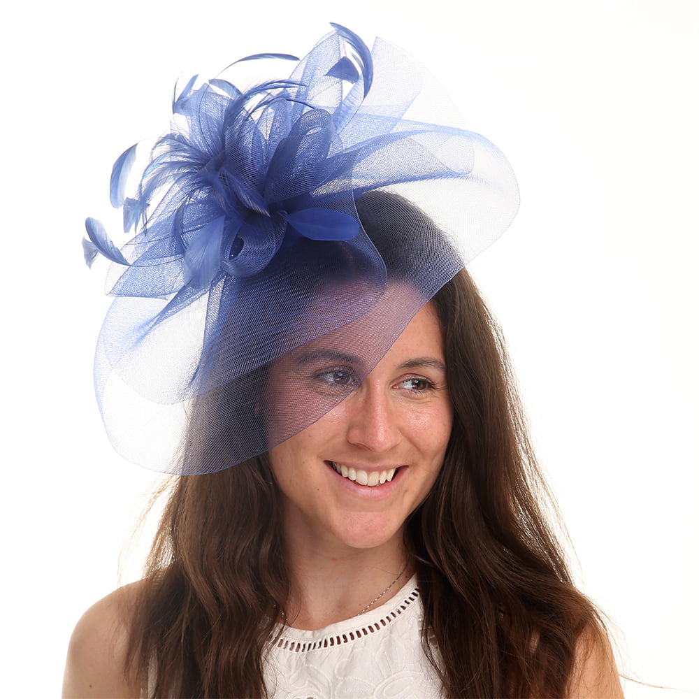 Tocado Elizabeth velo de Jane Anne Designs - Azul Cobalto
