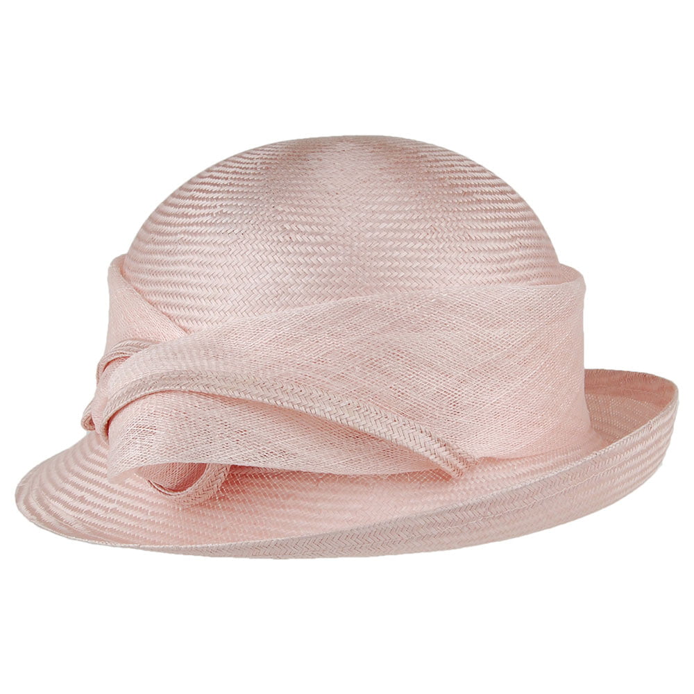 Sombrero Cloche Molly de paja de Whiteley - Rosa