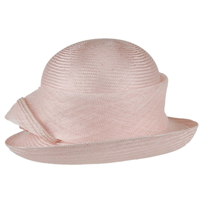 Sombrero Cloche Molly de paja de Whiteley - Rosa