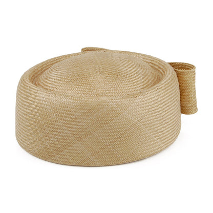 Sombrero Pillbox mujeres Jackie O de paja de Whiteley - Beige Oscuro