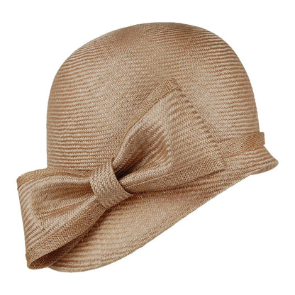 Sombrero Cloche Anna con lazo de Whiteley - Café