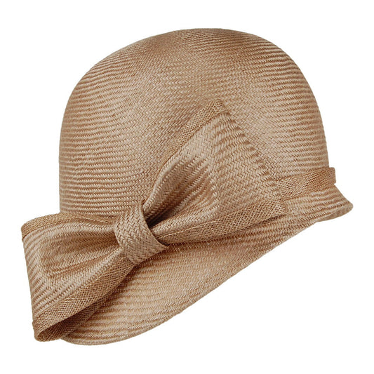Sombrero Cloche Anna con lazo de Whiteley - Café