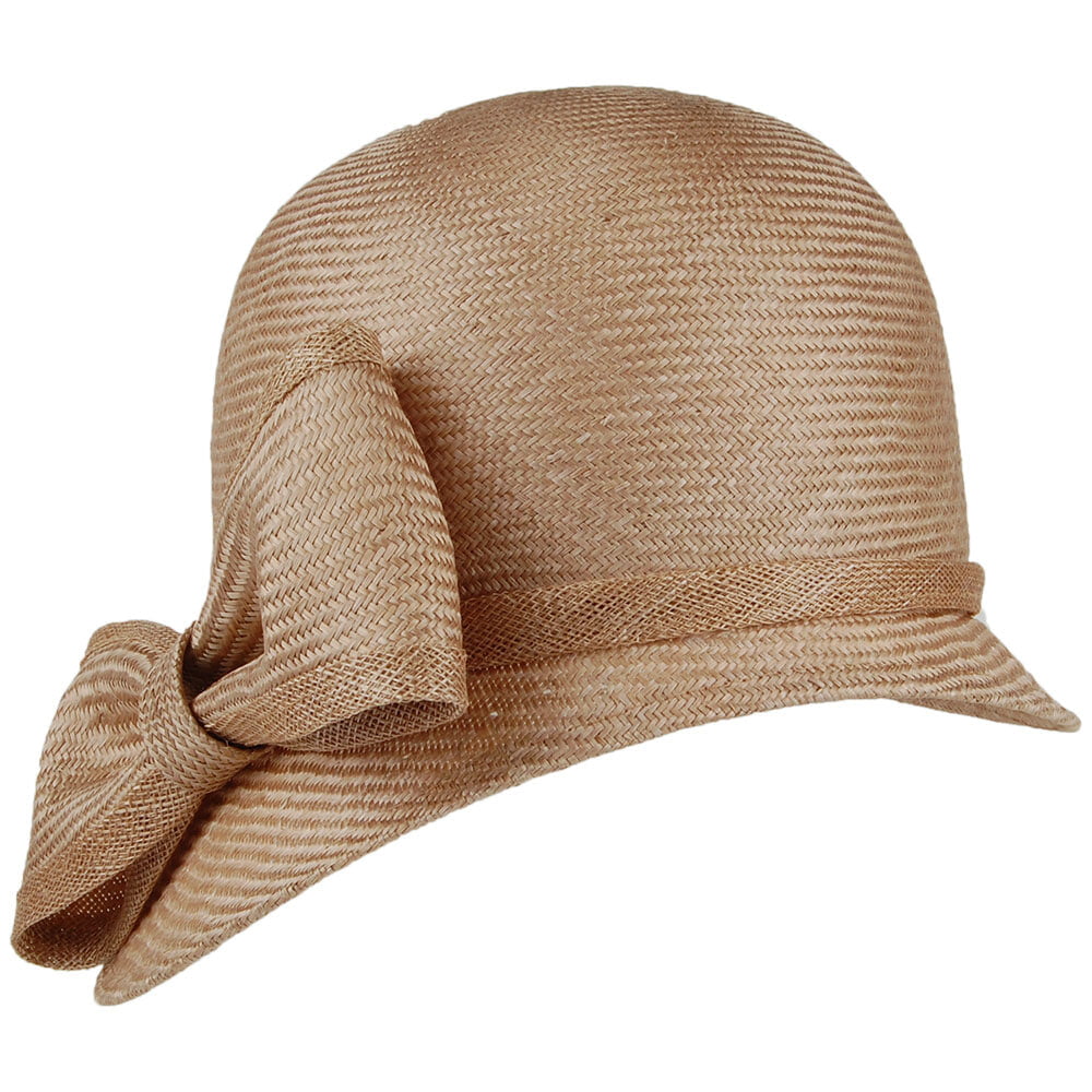 Sombrero Cloche Anna con lazo de Whiteley - Café