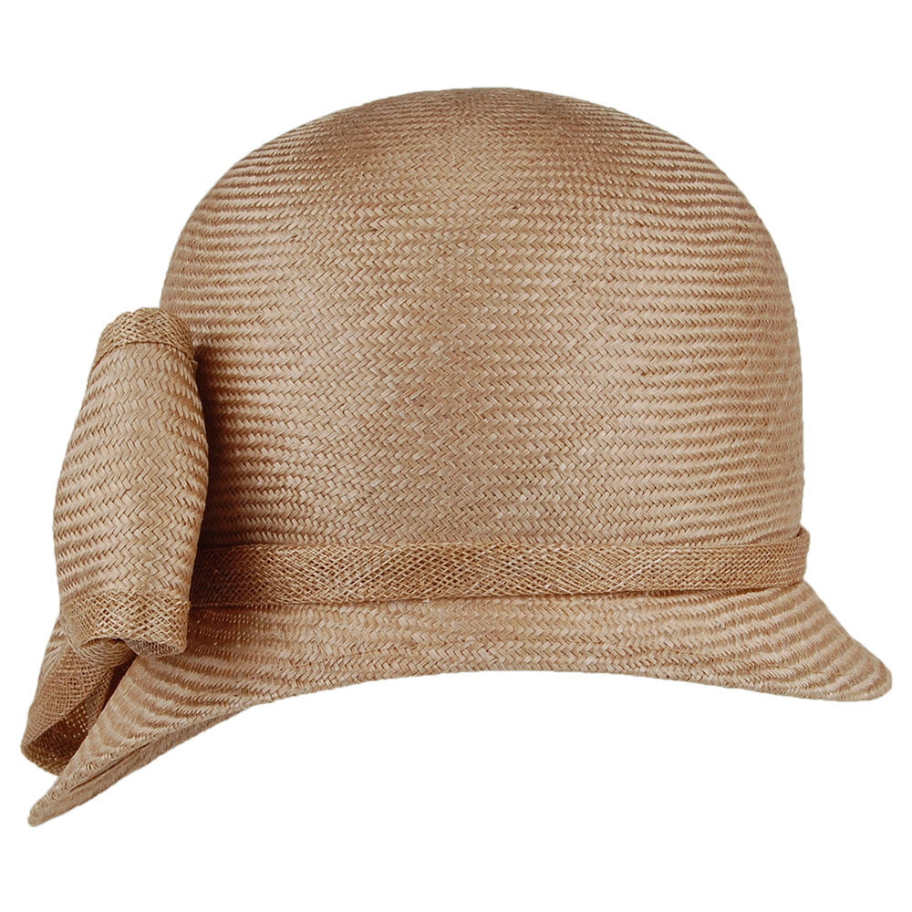 Sombrero Cloche Anna con lazo de Whiteley - Café