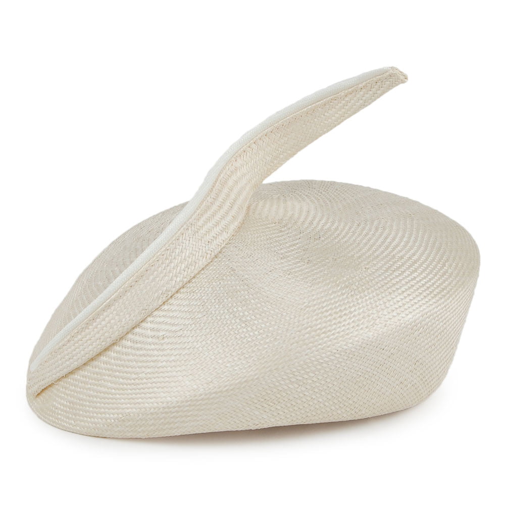Sombrero Pillbox Luna de paja de Whiteley - Blanco Marfil