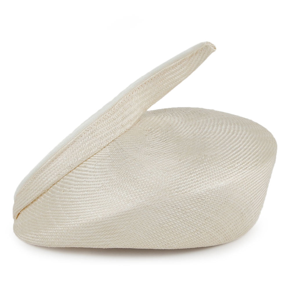 Sombrero Pillbox Luna de paja de Whiteley - Blanco Marfil