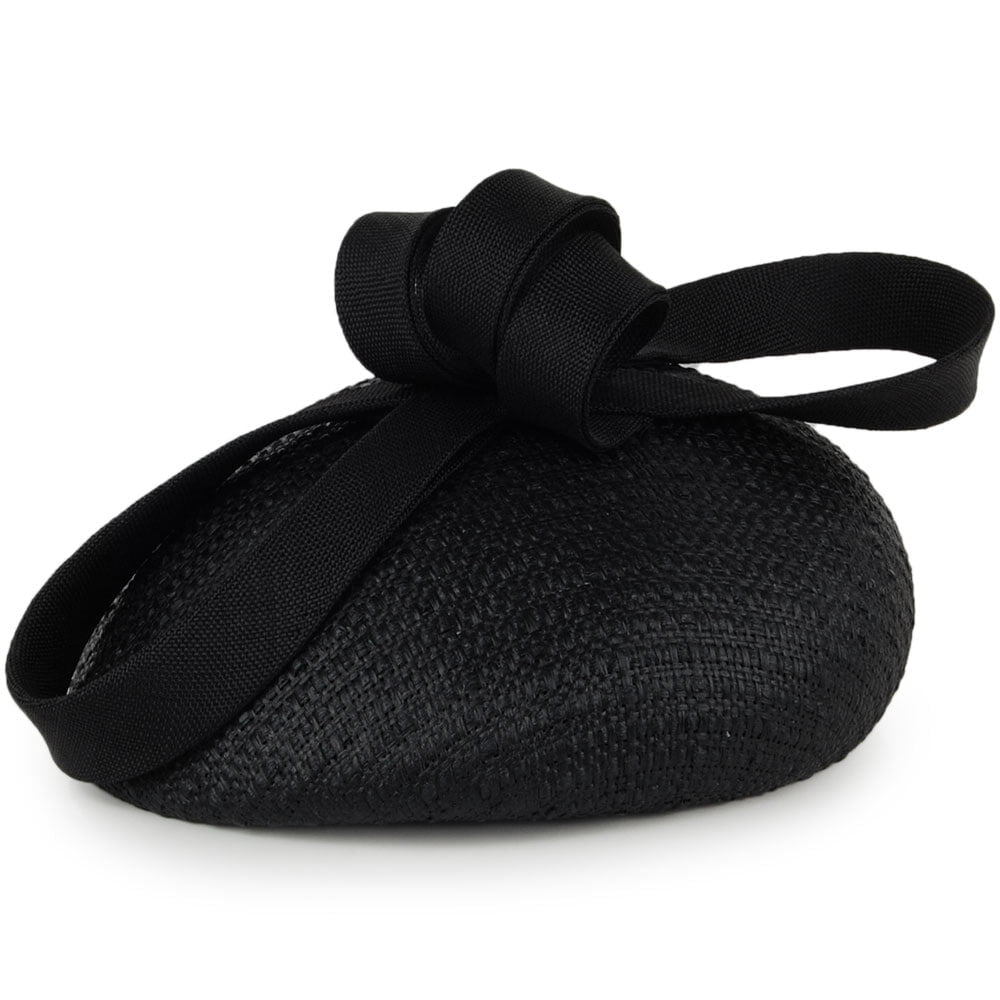 Sombrero Pillbox Freya de paja de Whiteley - Negro
