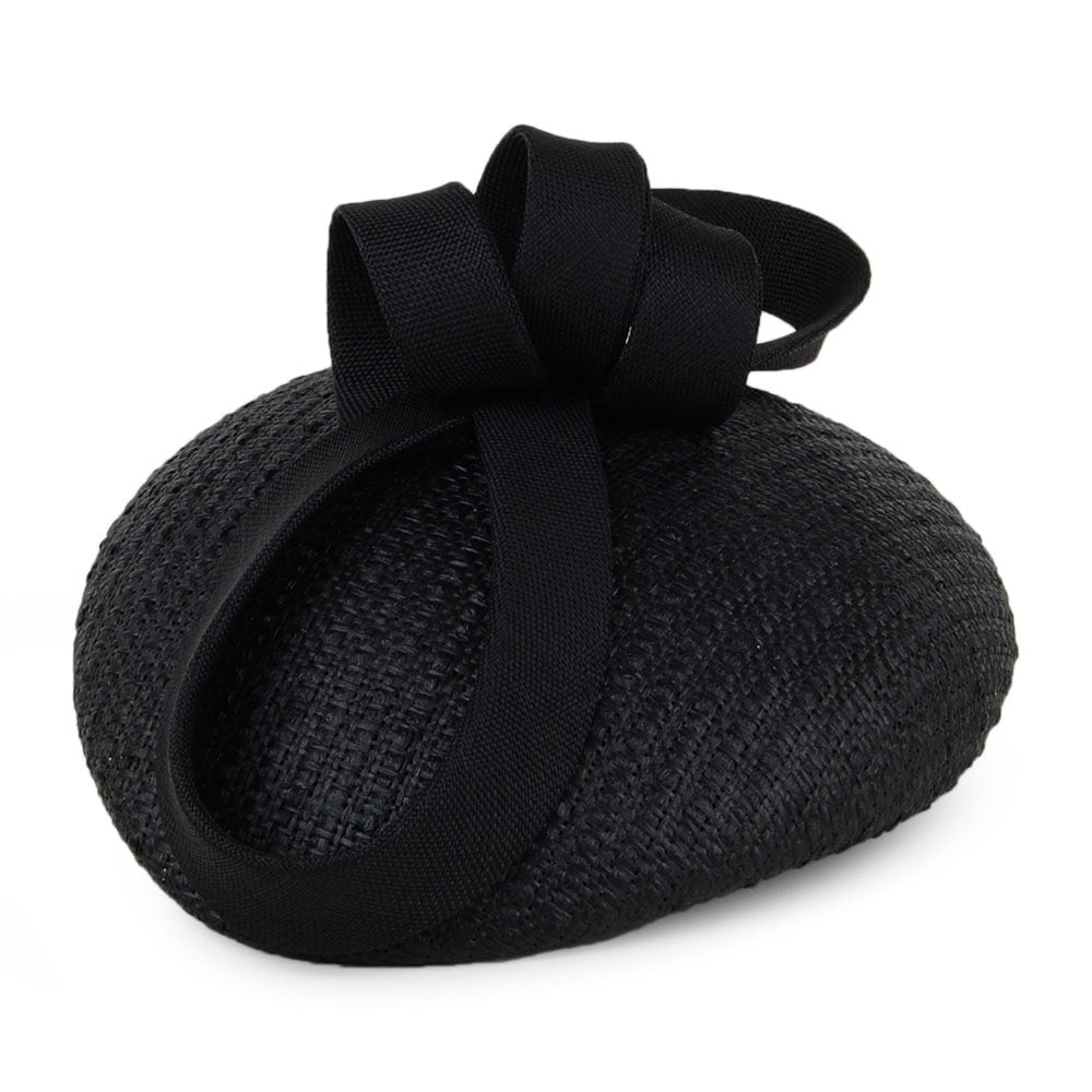 Sombrero Pillbox Freya de paja de Whiteley - Negro